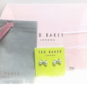 Ted Baker Eddie Enamel Bow Mint Earrings